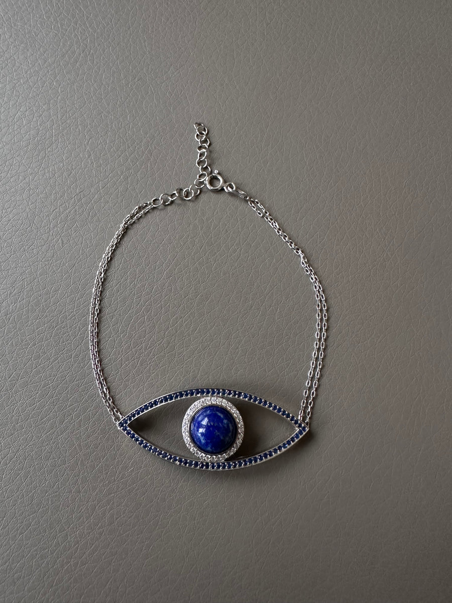 Alissa Navy Large Eye Bracelet