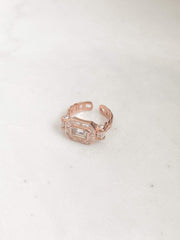 Alissa Adjustable Art Deco Ring with Zirconia-Ring-Alissa-Rose Gold-Emila-1