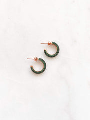 Alissa Mini Pave Hoops-Earrings-Alissa-Green-Emila-1