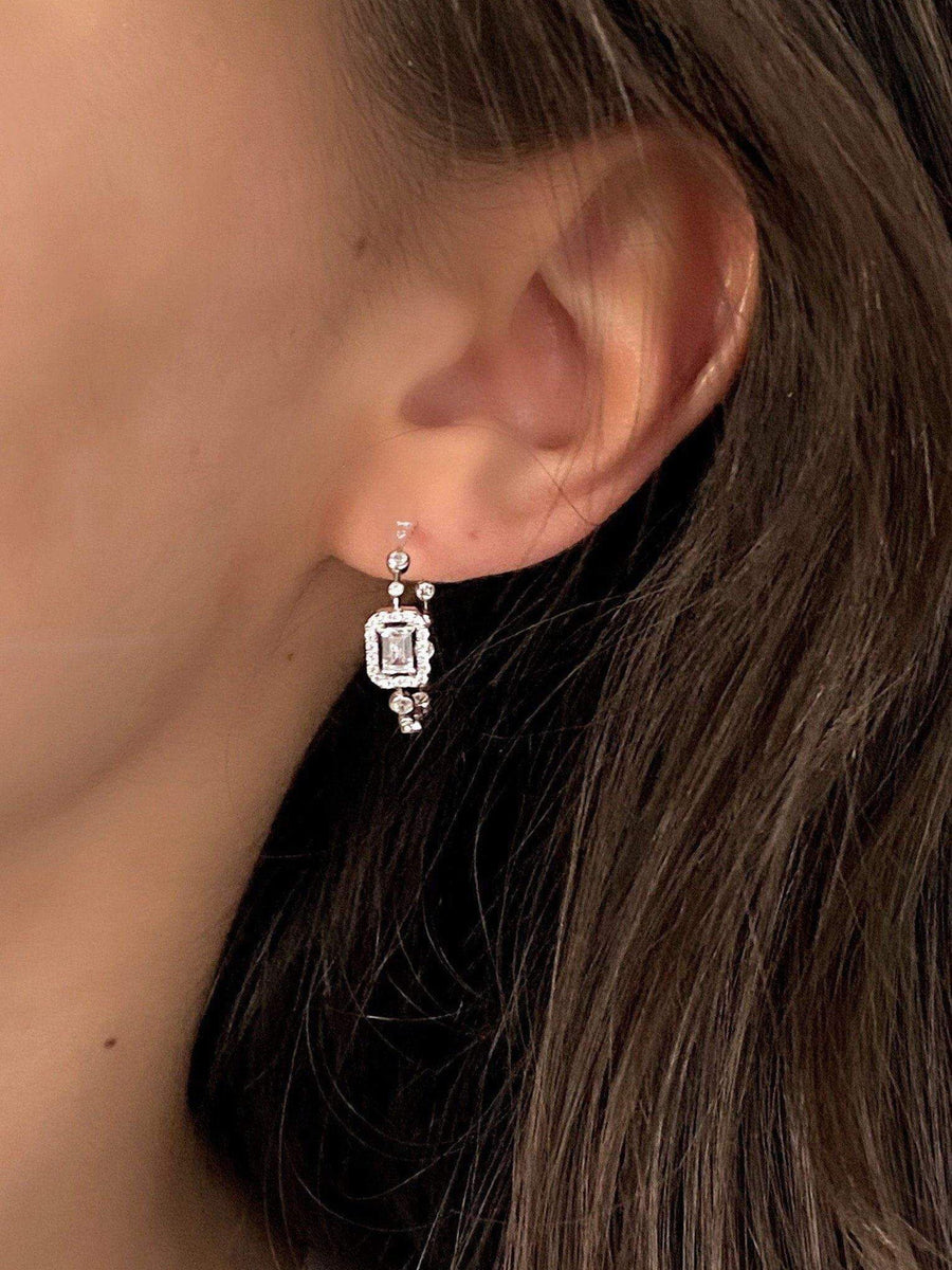 Alissa Multi Stone Earring-Earrings-Emila-Silver-Emila-1