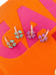 Alissa Pastel Mint Clover Earrings-Earrings-Alissa-Emila-1