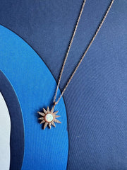 Alissa Rose Gold Enamel Star Necklace-Alissa-Emila-1