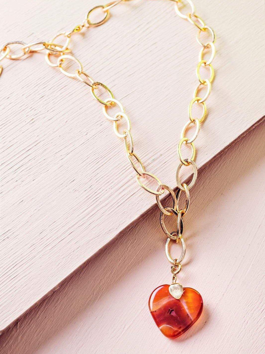 Bloom Jewelry Gold Heart Necklace-Necklace-Bloom Jewelry-Emila-3