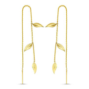 Diela Gold Leaf Earrings-Earrings-Diela-Emila-1