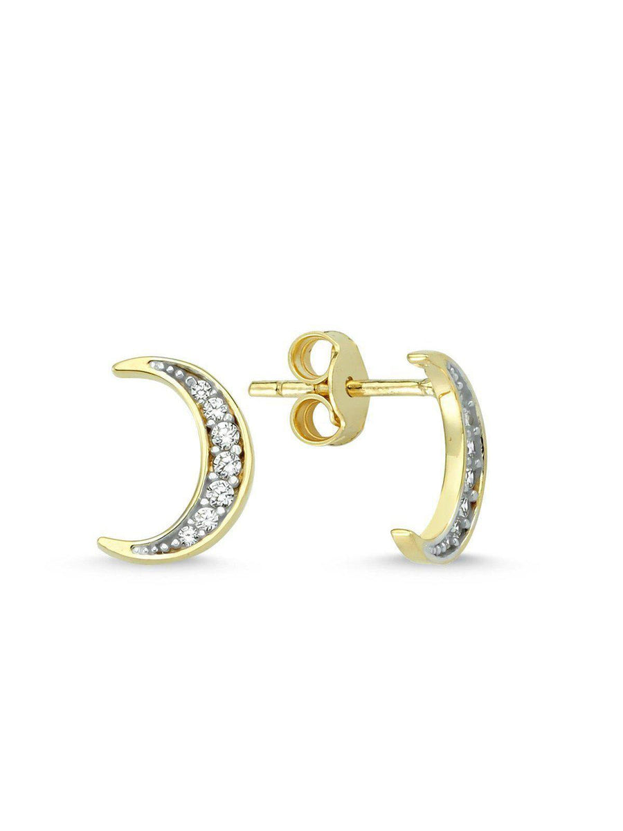 Diela Gold Moon Earrings-Earrings-Diela-Emila-1