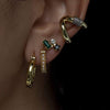 F+H Jewelry Gemstone Asymmetrical Studs-Earrings-F+H Jewelry-Emila-1