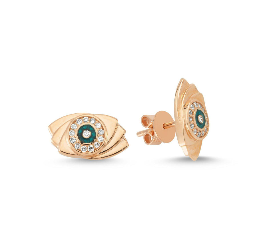 Melis Goral Guardian Diamond Studs-Earrings-Melis Goral-Emila-1