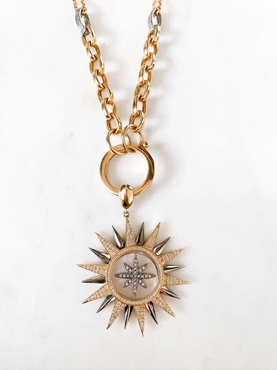 Mers Sun Dial Star Pendant-Necklace-Mers-Emila-2