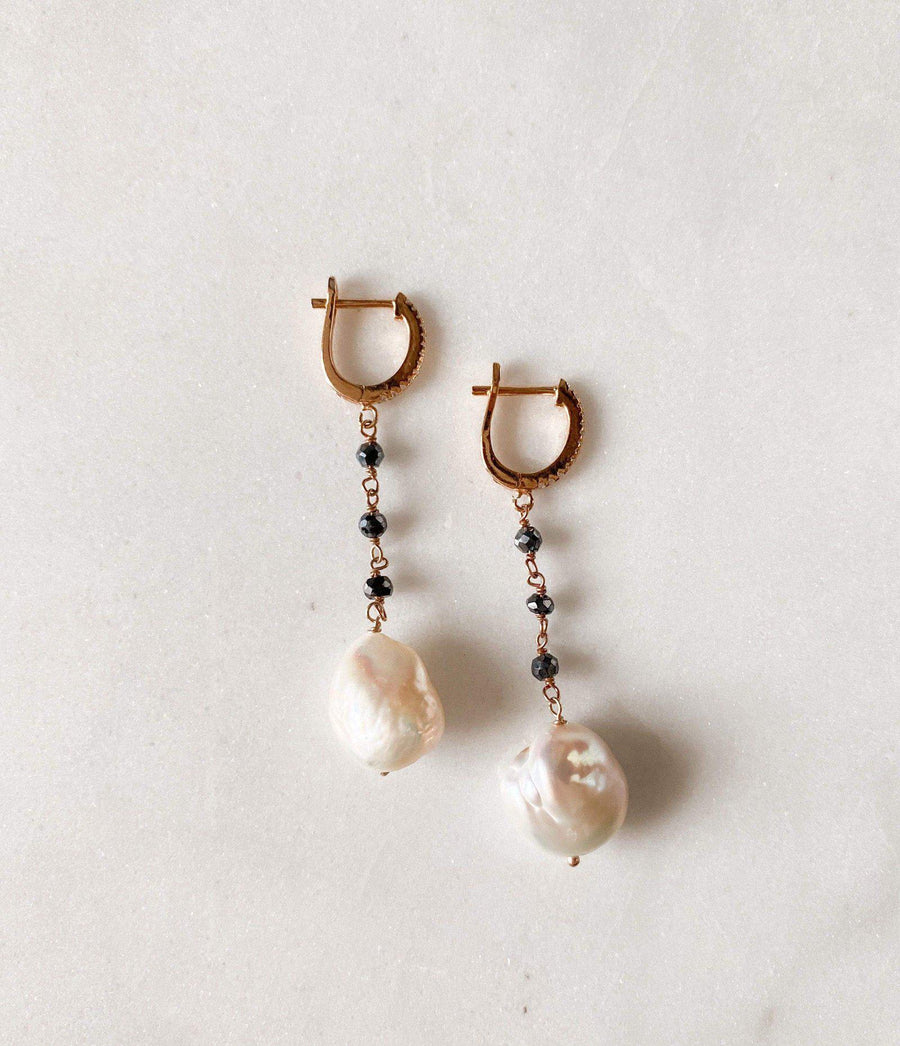 Mia Perlo Dainty Pearl Drop Earrings-Earrings-Mia Perlo-Freshwater Pearl-Emila-1