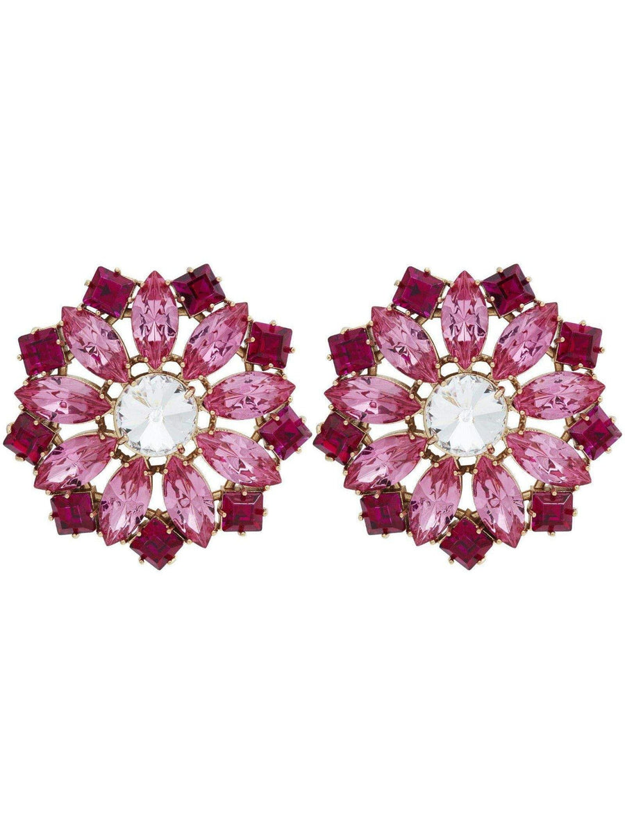 Ninon Maksim Scarlet & Rose Crystal Earrings-Earrings-Ninon-Emila-2